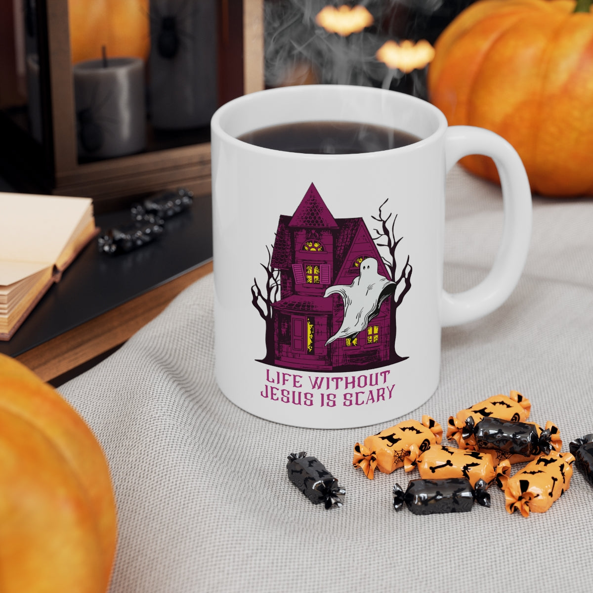 Life Without Jesus - Haunted House Mug