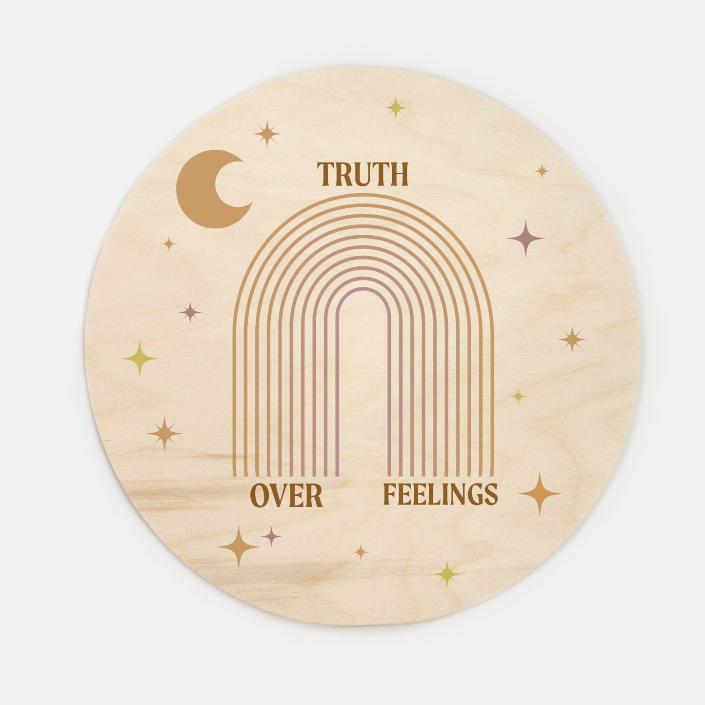 Truth Over Feelings 10" Wooden Art w/ Hanger