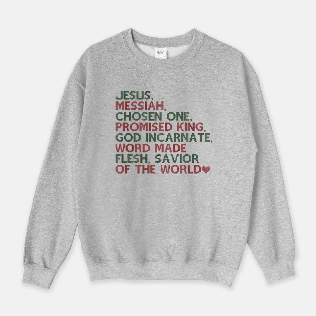 Savior of The World Cross Stitch Crewneck – The Confident
